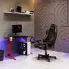 Conqueror Black and Red Gaming Desk with LED Lights