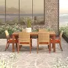 Mili Orange 7 Piece Outdoor Dining Set