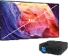 PJ300VP GPX Bluetooth Projector and 120 Projection Screen
