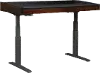Heckman Dark Coffee and Black Adjustable Desk