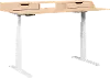 Heckman Natural Maple and White Adjustable Desk