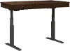 Heckman Cherry and Black Adjustable Desk