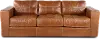 Sunset Light Brown Leather Sofa