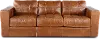 Sunset Light Brown Leather Sofa