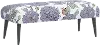 5525BLKALPRWOGA Bridget Periwinkle Floral Bench - Skyline Furniture