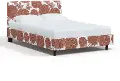 752PBDALPKOGA Brianna Pink Floral Queen Platform Bed - Skyline Furniture