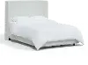 433BEDCPNIVR Sasha Bouclé Ivory Curved Wingback King Bed - Skyline Furniture