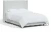 500BEDCPNIVR Penelope Bouclé Ivory Straight Wingback Twin Bed - Skyline Furniture