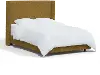 504BEDCPNOCH Penelope Bouclé Ochre Straight Wingback California King Bed - Skyline Furniture