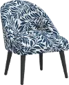 62-1GRVNNVYOGA Connie Navy Vine Print Accent Chair - Skyline Furniture