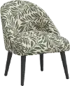 62-1GRVNOLVOGA Connie Olive Green Vine Print Accent Chair