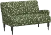 9506RBNFLOLVOGA Sammie Olive Green Floral Rounded Arm Settee - Skyline Furniture