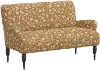 9506RBNFLOCROGA Sammie Ochre Floral Rounded Arm Settee - Skyline Furniture