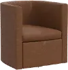 74-10SNRSDLBRW Sampson Brown Faux Leather Swivel Chair - Skyline Furniture