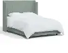 970BEDZMSFM Hattie Seafoam Green Notched Wingback Twin Bed - Skyline Furniture