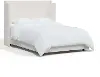 970BEDZMWHT Hattie White Notched Wingback Twin Bed - Skyline Furniture