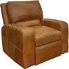 Sunset Light Brown Leather Power Recliner