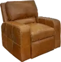 Sunset Light Brown Leather Power Recliner