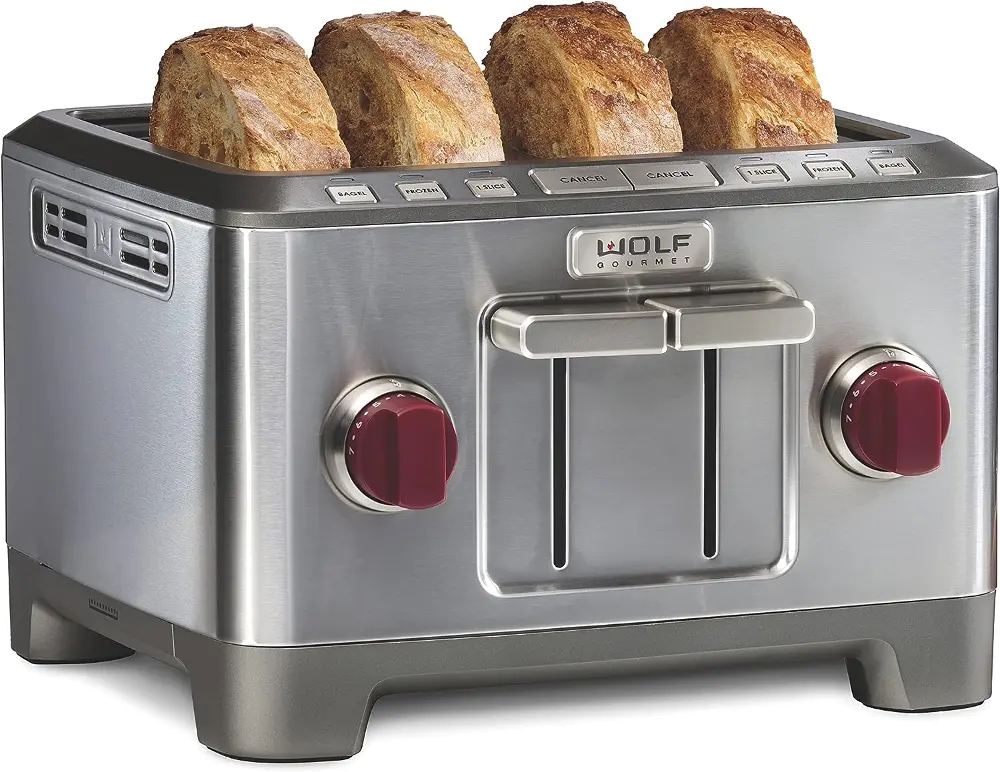 WGTR154S Wolf Gourmet 4-Slot Toaster - Stainless Steel-1