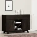 14129 Bellami Black Buffet with Wine Storage - South Shore