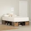 14321 Prairie Brown Full Storage Bed with Baskets - South Shore