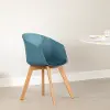 13768 South Shore Flam Blue and Natural Dining Room Chair