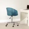 13771 Flam Blue and Chrome Swivel Chair - South Shore
