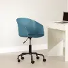 13772 Flam Blue and Black Swivel Chair - South Shore