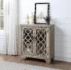 40260 Light Brown Two Door Wine Cabinet