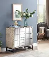 Mirrored Three Drawer Chest