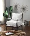 White Transitional Accent Chair