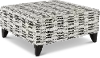 Laguna Off-White Striped Storage Ottoman