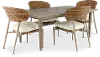5PC SKYVIEW 4 DINING CHARS/1 DINING TABLE FG-SKV Drew & Jonathan Home Skyview 5 Piece Dining Patio Set