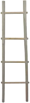 60 Inch Gray Decorative Ladder