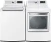 KIT LG Top Load Electric Washer and Dryer Set - White, 7400W