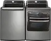 KIT LG Top Load Washer and Electric Dryer Set - Graphite Steel, 7405G