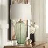 Pavo Green Glass Table Lamp