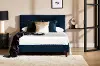 14052 Maliza Dark Blue Full Tufted Upholstered Platform Bed - South Shore