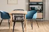 14345 Flam Blue Chair Set with Black Metal Legs - South Shore