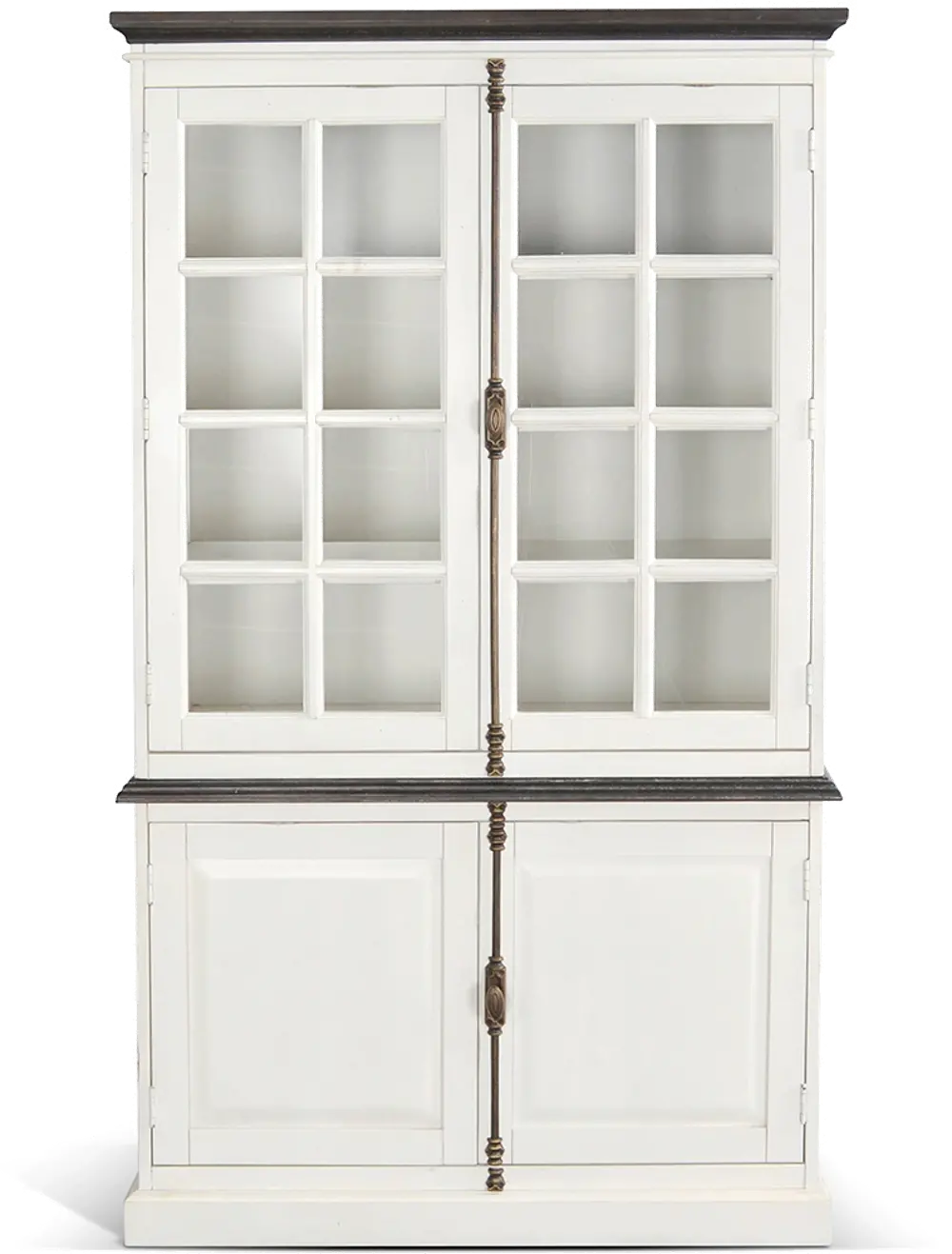 Bourbon White Display Cabinet-1