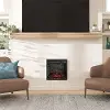 Altra Flame Black 18 inch Electric Glass Front Fireplace Insert with Remote