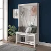 Farmington Ivory Oak Entryway Hall Tree Bench