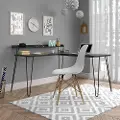 Haven Black Oak L-Shaped Desk with Riser