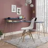Haven Navy L-Shaped Desk with Riser