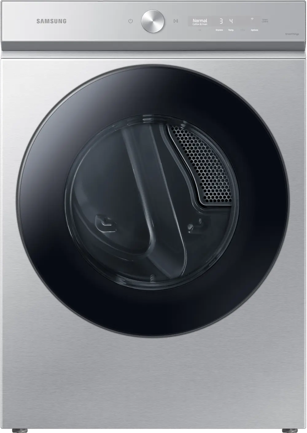 DVE53BB8700T Samsung Bespoke 7.6 cu ft Electric Dryer with Smart Dial - Silver Steel 53BB8700-1