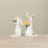 Assorted 9.6 Inch Bunny Holding Flowers