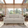 FLJ73SLBM-03K Flare Light Beige Microsuede Sofa - Bush Furniture
