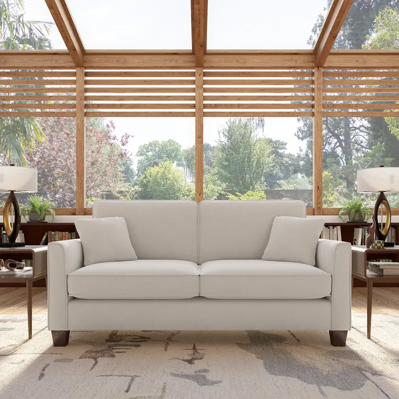 FLJ73SLBM-03K Flare Light Beige Microsuede Sofa - Bush Furniture