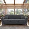 FLJ85SDGM-03K Flare Dark Gray Microsuede Sofa - Bush Furniture