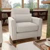 FLK36SLBM-03 Flare Light Beige Microsuede Accent Chair with Arms